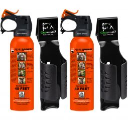 UDAP 7.9oz SOG2 Bear Spray 2-Pack with Griz Guard Holsters Max Strength Self Defense